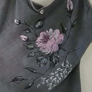 Xoxo floral painted blouse
